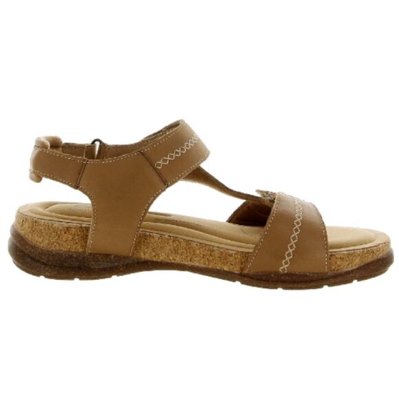 Clarks Women's Roseville Mae Light Tan Leather Flat Sandals Size 12M - Picture 2 of 11